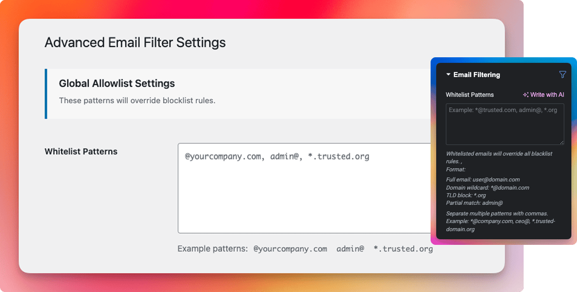 Global Allowlist Settings